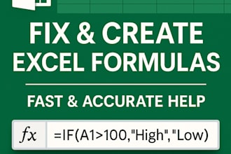 fix or create excel formulas and functions for you