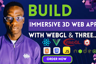 build 3d web app and game using threejs react vuejs webgl babylonjs r3f and css