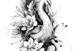 create unique custom tattoo any tattoo design, tattoo artist