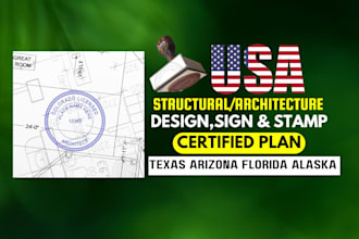 review stamp structural engineering floor plan for indiana, ohio USA city permit