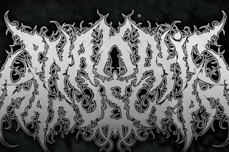 design a professional and detailed death metal logo
