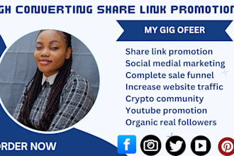 share product website link, link promotion  to active 950k  on facebook group