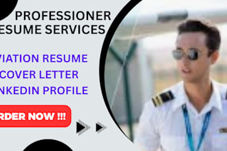 craft aviation resume, cover letter, linkedin profile