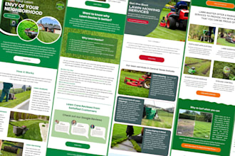 design mailchimp lawn care service email template  newsletter