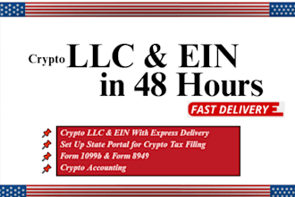 register your crypto llc and ein within 48 hours