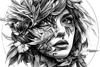 create unique and realistic an amazing custom tattoo designs