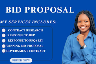 win janitorial bid proposal response to rfp rfq research government contract