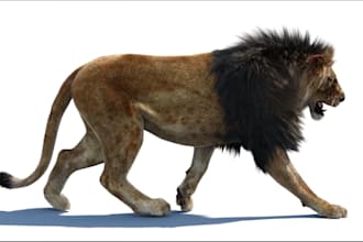 do realistic 3d vfx compositing , 3d animal animation, cgi model or rigging