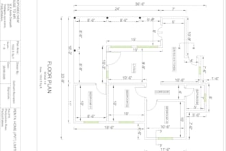 draw 2d floor plan with lighting and power layout in autocad