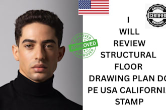 review structural floor drawing plan do pe usa california stamp
