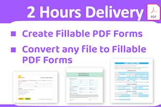 create fillable, conditional PDF forms  from your scan, word, excel or scratch