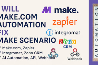 setup make com or integrate make com automation fix make com scenario zapier n8n
