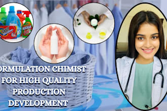 develop formulation for cosmetic and laundry products