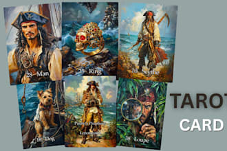 draw unique oracle card tarot card design zodiac tcg, tarot card illustration