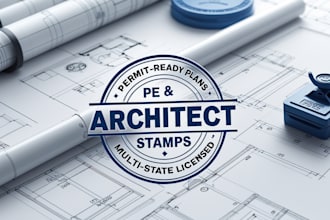 sign, stamp, and seal florida, ca architectural drawings for USA city permit mep