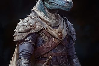create dnd character design and illustration