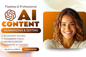 humanize ai content, content editing, rewrite ai, plagiarism, and proofreading