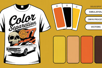 do color separation, vector, halftone and simulated screen printing for dtf