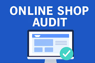 review your online shop and show you how to boost your sales