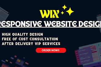 build wix website, wix ecommerce, wix landing or wix design