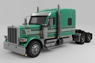3d truck model 3d semi pickup truck design tank simulation car body kit modeling