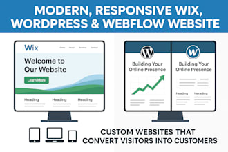 design wix redesign wordpress webflow design conversion focused website