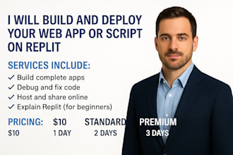build, debug, and host your app or script on replit professionally