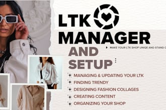 manage ltk shop, find products and design a stylish fashion collages