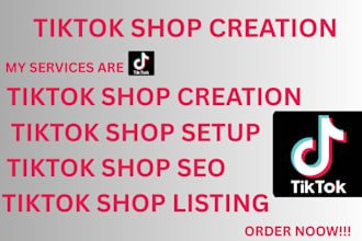 tiktok shop creation tiktok shop setup tiktok shop  seo tiktok shop listing
