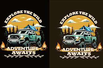 make adventure mountain t shirt design