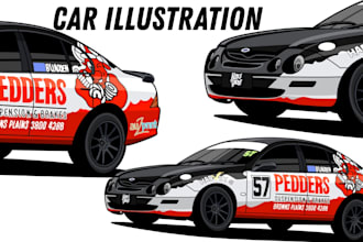 design the best race car vector graphics illustrations