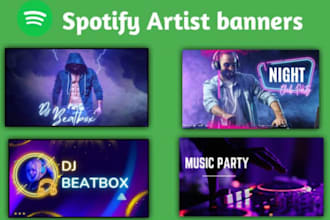 design music cover art, spotify banner, for artists, rappers