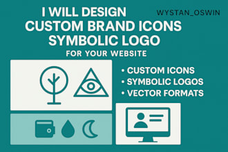 design custom brand icons symbolic logo for your website