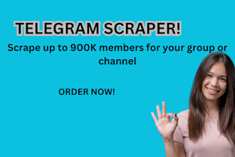scrape 900k real online telegram users to your group, telegram promotion, no bot