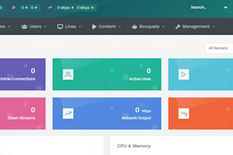 provide hosting, API, panel setup, and streaming integration with m3u playlist