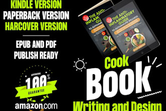do beautiful cookbook kindle cover and paperback cover design KDP bookcover