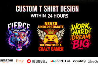 design trendy custom t shirts with typography and graphics