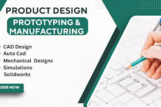 create 3d cad models, product designs, and renderings in solidworks, 3d printing