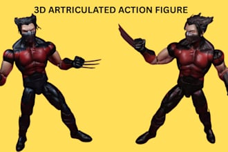 sculpt articulated action figure 3d action figure  articulated model 3d printing