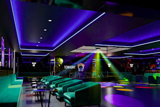 renovate 3d interior night club rendering,bar lounge,bauquet hall,event hall,cgi