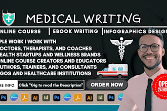 write medical course ebook mental health, healthcare, wellness and fitness coach