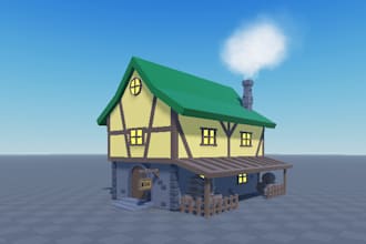 build you a basic low poly map on roblox