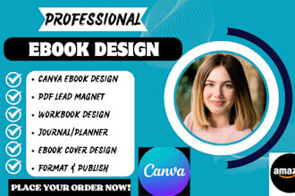 do canva ebook design, workbook, worksheet, pdf lead magnet, and journal design