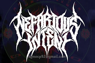 create death, black metal, grindcore, hardcore band logo