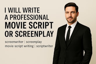 write a professional screenplay movie script cinematic screenplay for tv show