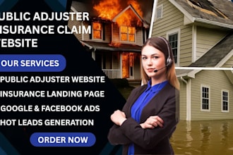 design public adjuster website insurance claim website insurance website