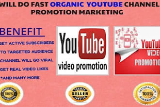 do organic youtube video promotion for channel growth