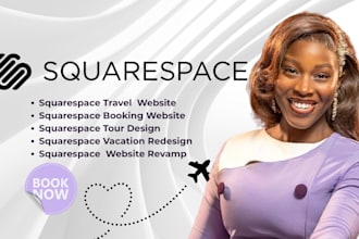 design squarespace travel agency website tour booking website hotel booking site
