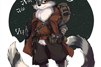 draw furry art, anthro art of your fursona