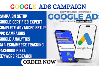 setup high performance google ads campaign merchant center seo optimization ppc